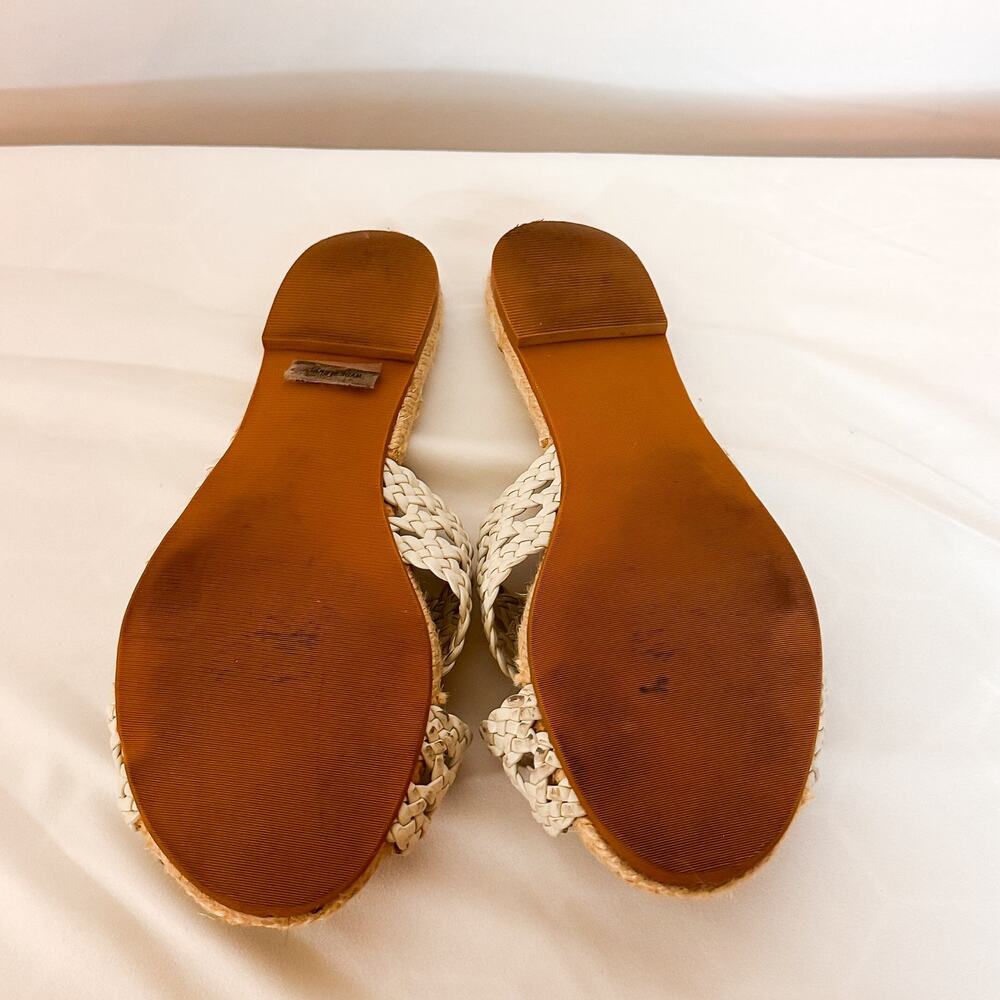 ANTHROPOLOGIE Guilhermina Woven Leather Slide Sandal White EU 38 EUC - Picture 5 of 7